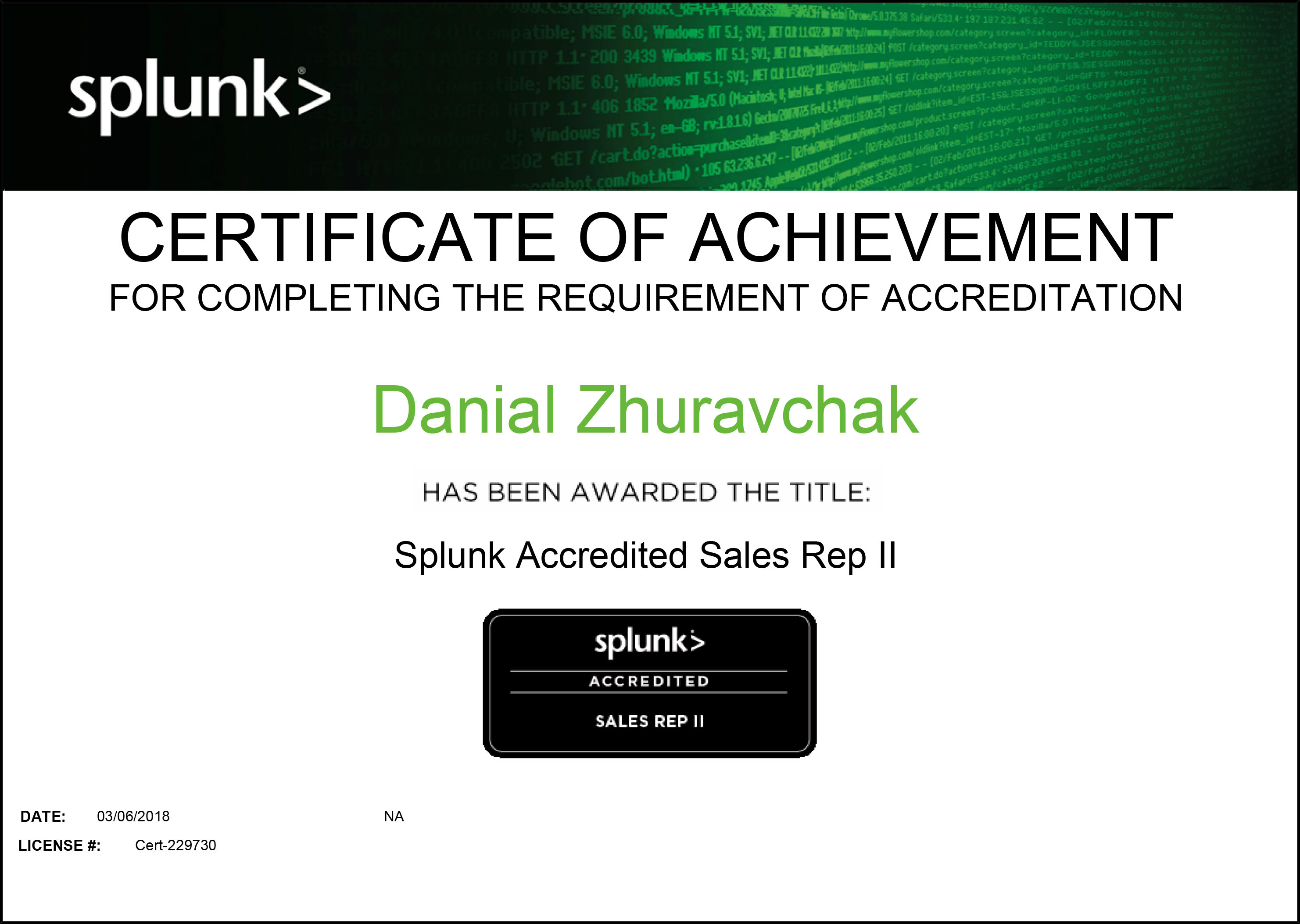 UnderDefense s engineer unlocked Splunk certifications