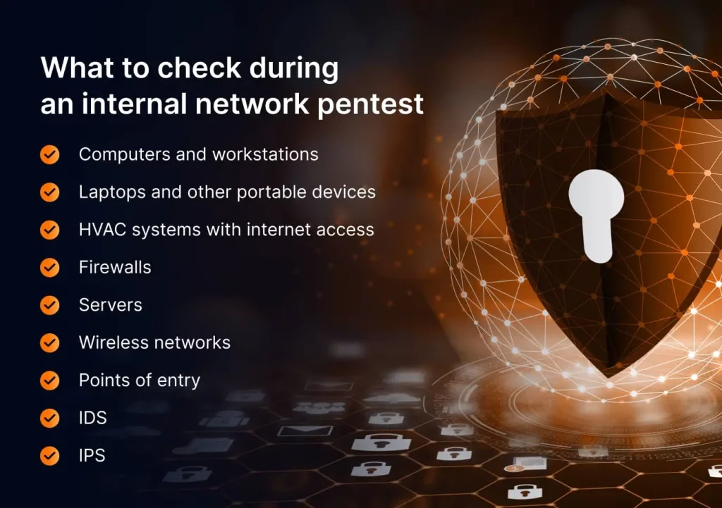 what to check during an internal network penetration testing