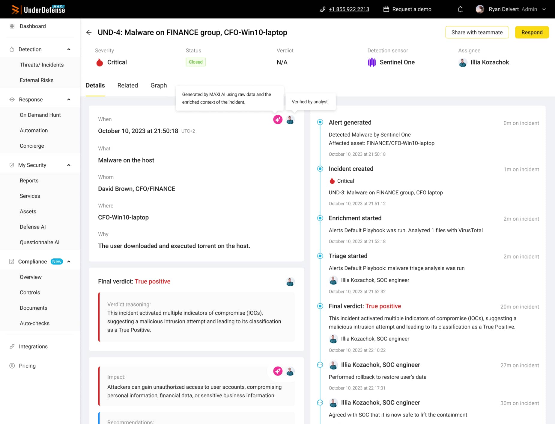 Advanced threat detection 1