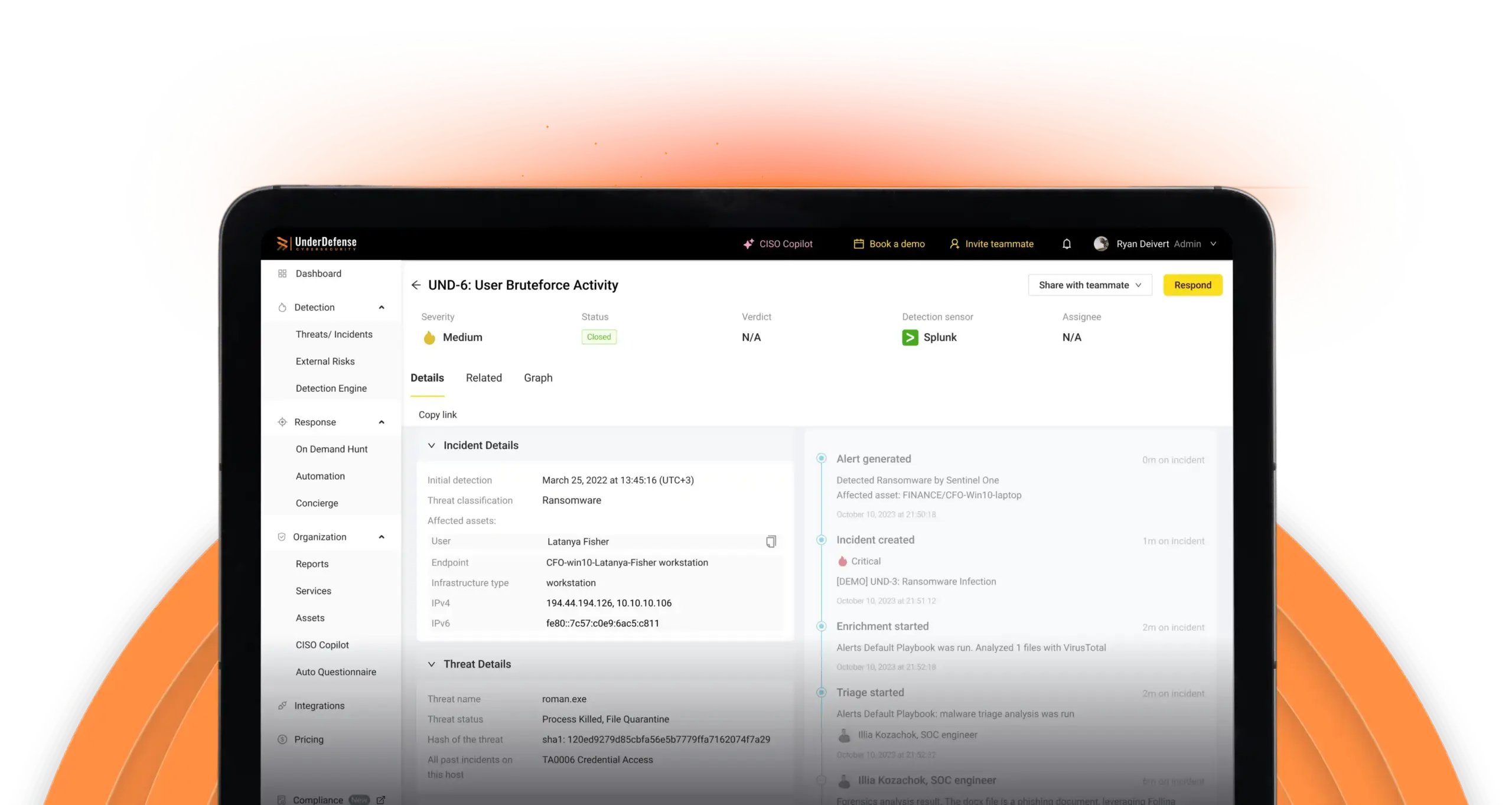 MAXI AI. Compliance and SecOps - UnderDefense