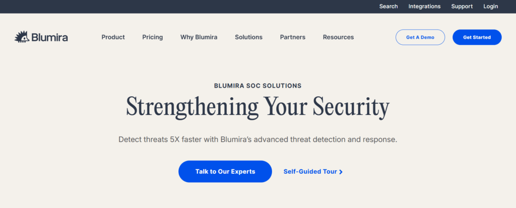 Blumira SOC solutions offering 5X faster threat detection and response for lean IT security teams