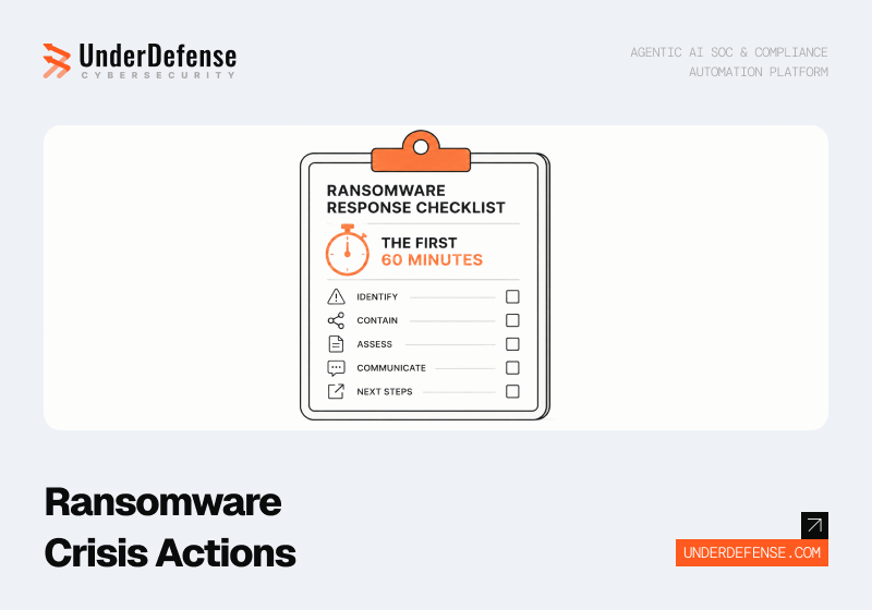 Ransomware Response Checklist: The First 60 Minutes Before Containment Fails