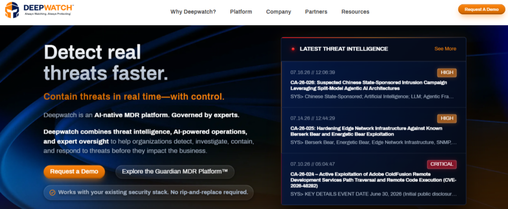 Red Canary XDR and SOAR workflow showing connect, detect, investigate, and respond stages for co-managed SIEM