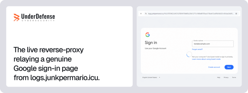 Google sign-in page