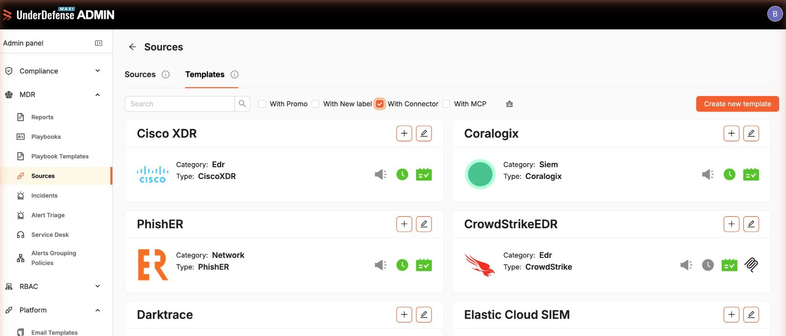 MAXI Sources — integration templates