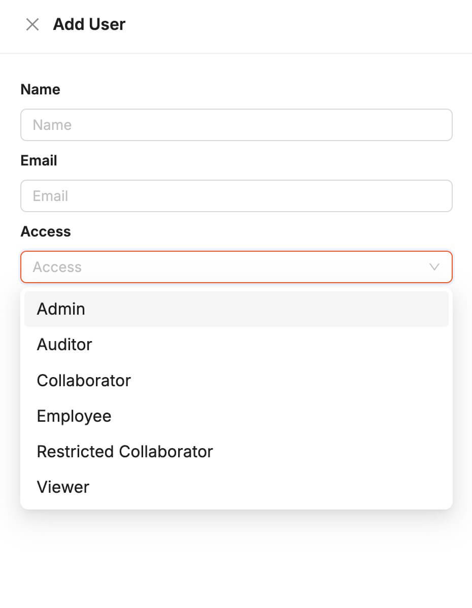 Add user with role